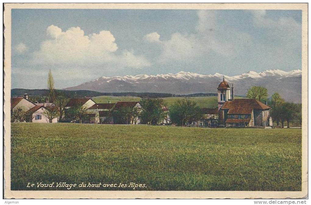 L 235 - Le Vaud-Village Du Haut Avec Les Alpes - Le Vaud