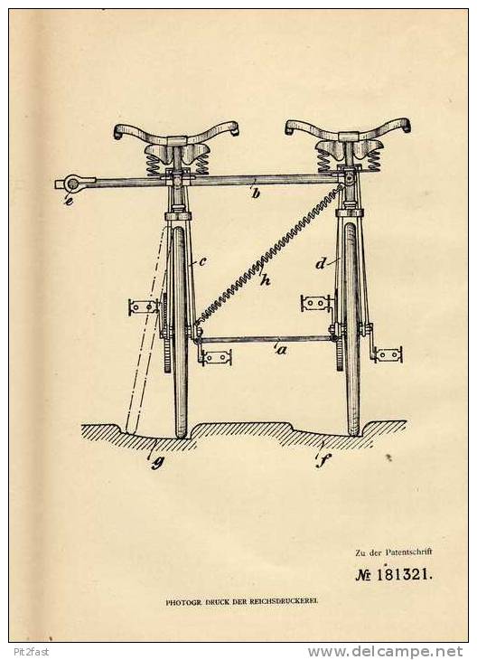Original Patentschrift - O. Lohse In Meißen I. Sa., 1906 , Fahrrad - Karussell , Jahrmarkt , Kirmes , Rummel !!! - Antikspielzeug