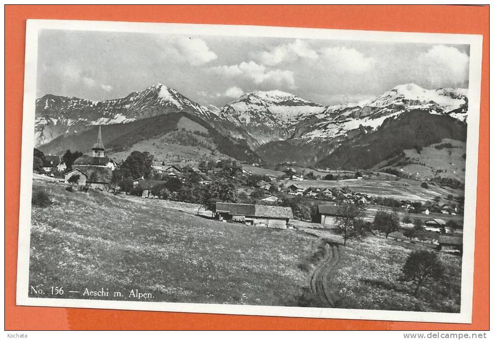 P161, Aeschi Mit Alpen, 156,  Circulée 1938 - Aeschi Bei Spiez