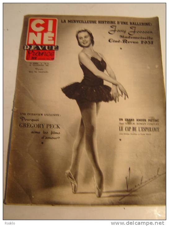 REVUE / CINE REVUE / N° 510 DE 1951 / JANY JOOSSEN  MADEMOISELLE 1951 - Revistas