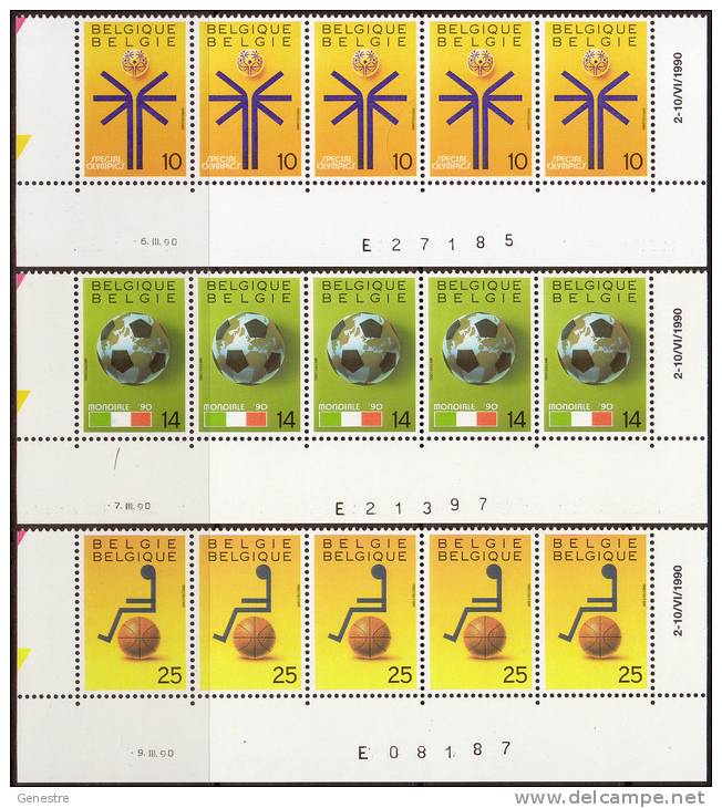 Belgique COB 2361 à 2363 ** (MNH) - Dated Corners