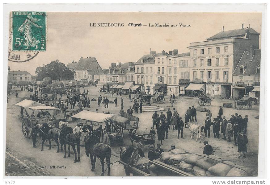 LE NEUBOURG - Le Marché Aux Veaux (animée ) - Le Neubourg