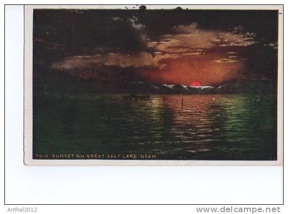 Sunset On Great Salt Lake City Utah 3.11.1926 - Salt Lake City