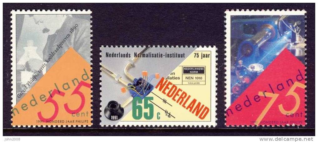 Niederlande / Netherlands 1991 : Mi 1406/1408 *** - Philips/NNI - Unused Stamps