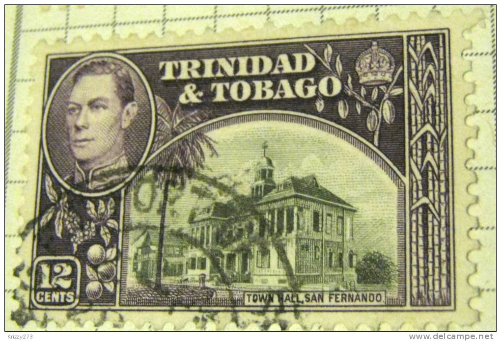 Trinidad And Tobago 1938 Town Hall San Fernando 12c - Used - Trinidad Y Tobago