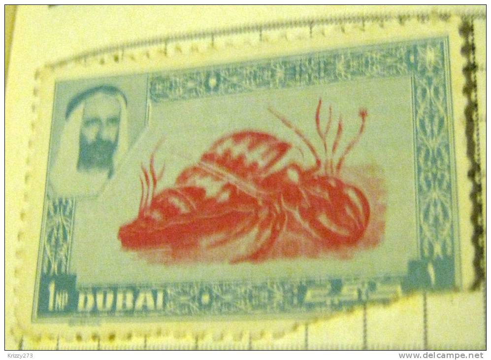 Dubai 1963 Hermit Crab 1np - Mint Damaged - Dubai