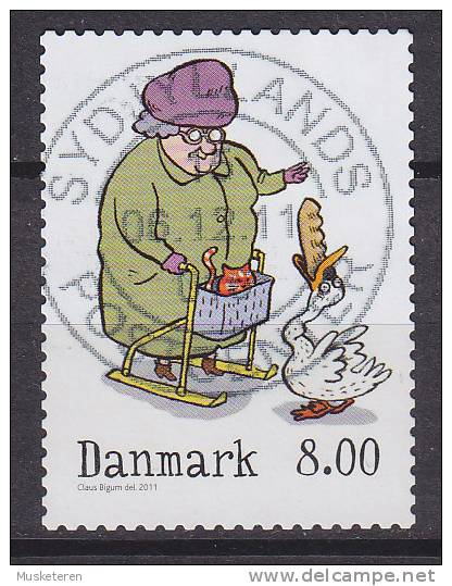 Denmark 2011 Mi. 1682A 8.00 Kr Winterstamp - Comics (from Sheet) Deluxe Cancel !! - Used Stamps