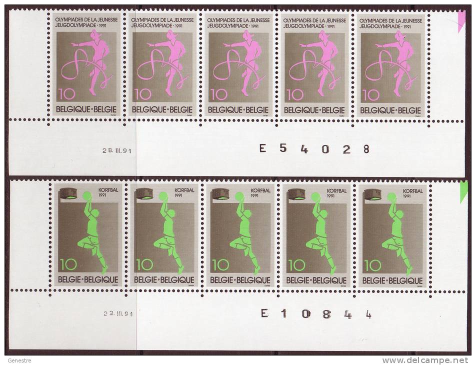 Belgique COB 2402 à 2403 ** (MNH) - Coins Datés