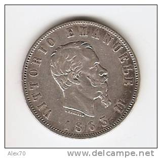 REGNO D´ITALIA - VITTORIO EMANUELE II - 2 LIRE VALORE 1863 ZECCA NAPOLI - 1861-1878 : Victor Emmanuel II