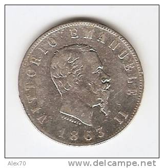 REGNO D´ITALIA - VITTORIO EMANUELE II - 2 LIRE STEMMA 1863 ZECCA NAPOLI - 1861-1878 : Vittoro Emanuele II