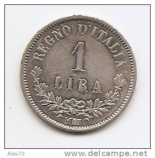 REGNO D´ITALIA - VITTORIO EMANUELE II - 1 LIRA VALORE 1863 ZECCA MILANO - 1861-1878 : Victor Emmanuel II