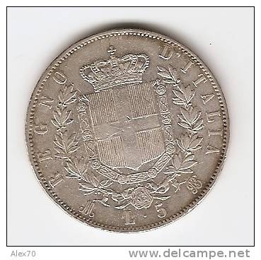 REGNO D´ITALIA - VITTORIO EMANUELE II - 5 LIRE 1869 ZECCA MILANO - 1861-1878 : Vittoro Emanuele II