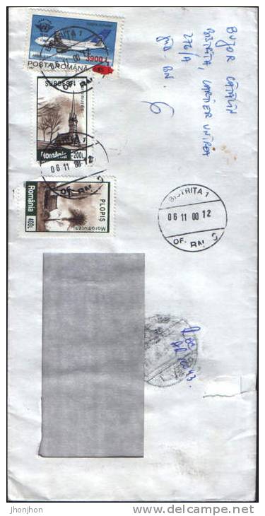 Romania-Envelopes Circulated 2000-Zeppelin Overprint;Zeppelin Surimpression;Zeppelin Aufdruck. - Zeppelins