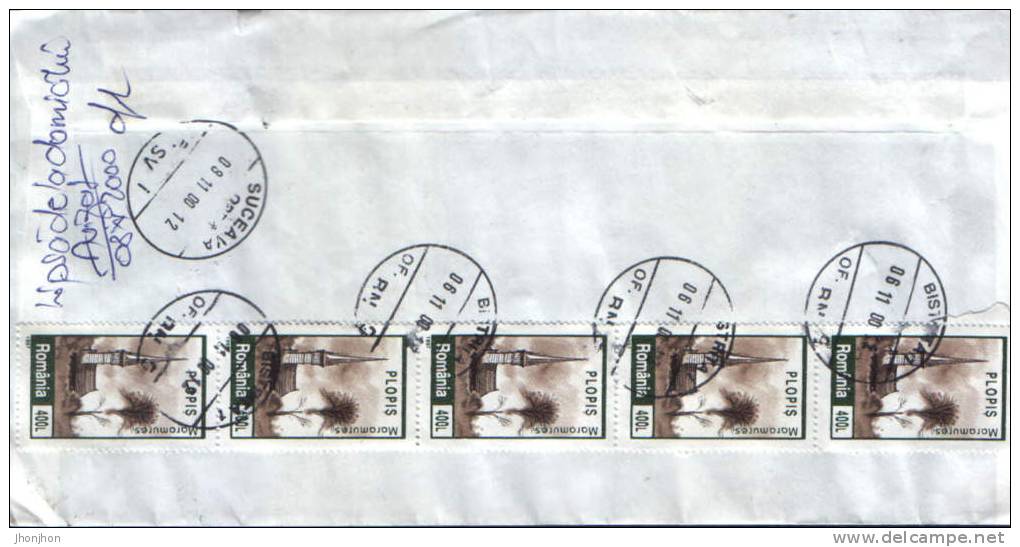 Romania-Envelopes Circulated 2000-Zeppelin Overprint;Zeppelin Surimpression;Zeppelin Aufdruck. - Zeppelins