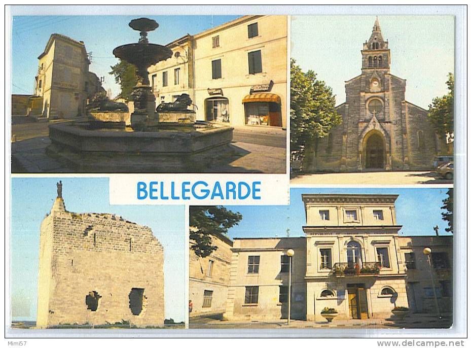 C.P.M. BELLEGARDE - Plusieurs Vues Dont L'Eglise - Bellegarde