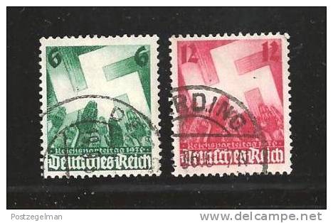 DEUTSCHES REICH 1936 Stamps Partei Tag Used 632-633 # 583 - Used Stamps