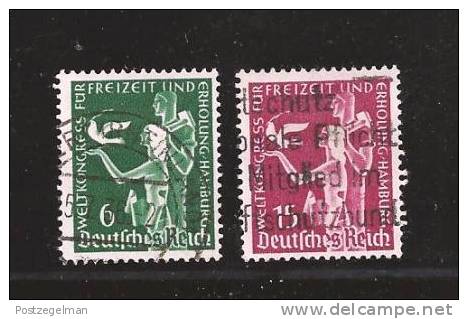 DEUTSCHES REICH 1936 Stamps Weltkongress Used 622-623 # 582 - Used Stamps