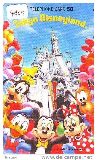 Télécarte Japon DISNEY / 110-97401 - Tokyo Disneyland - Mickey Minnie Donald Château (4005) Japan Phonecard Telefonkarte - Disney