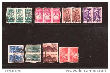 SOUTH AFRICA UNION 1942 Used Pair Stamps War Effort Smaller Issue Nrs. 153-166 - Gebraucht