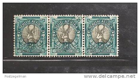 SOUTH AFRICA UNION 1948 Used Pair Definitives  Reprint Of 1/2d  SACC-125  #12193 Springbok WM - Used Stamps