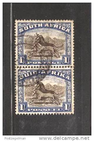 SOUTH AFRICA UNION 1947 Used Pair Definitives 1 Sh Hyph. Screened  SACC-119  #12190 - Gebraucht