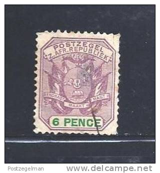 SOUTH AFRICA TRANSVAAL 1896 Used Stamps  Coat Of Arms 6d Purple Nr. 54 - Transvaal (1870-1909)