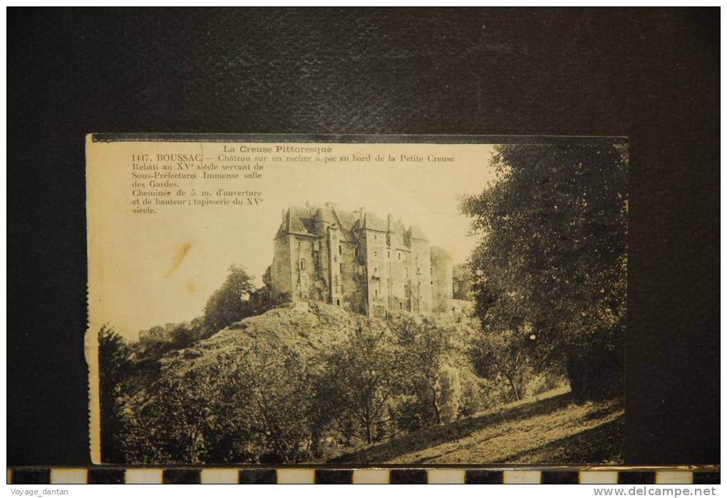 CP, 23, Boussac Chateau Sur Un Rocher A Pic Au Bord De La Petite Creuse - Boussac