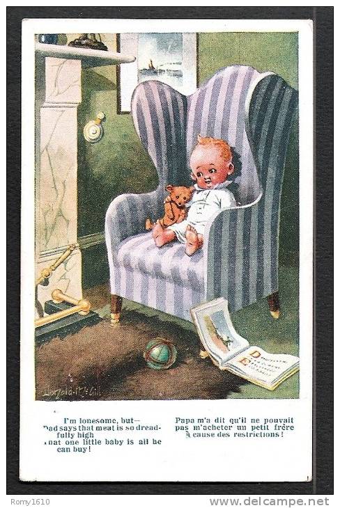 Petit Garçon Dans Un Fauteuil Avec Son Teddy, Ballon, Livre, Jouets.... Comique Séries N°2162. Mc Gill . - Mc Gill, Donald