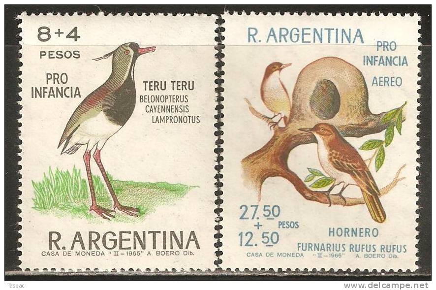 Argentina 1966 Mi# 900-901 ** MNH - Birds - Nuevos