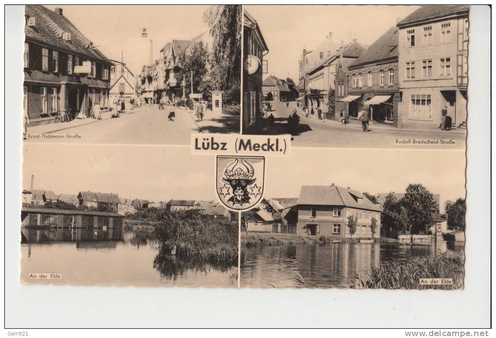 0-2860 LÜBZ, 4-Bild-karte, Landpoststempel  "Vietlübbe über Lübz", Briefmarke Fehlt - Lübz