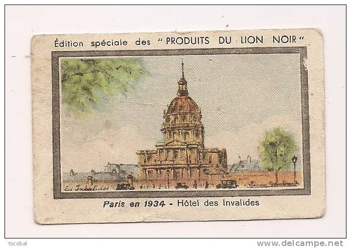 Chromo , Bon Point , édition Spéciale LION NOIR , Paris En 1934 , Hôtel Des Invalides - Otros & Sin Clasificación