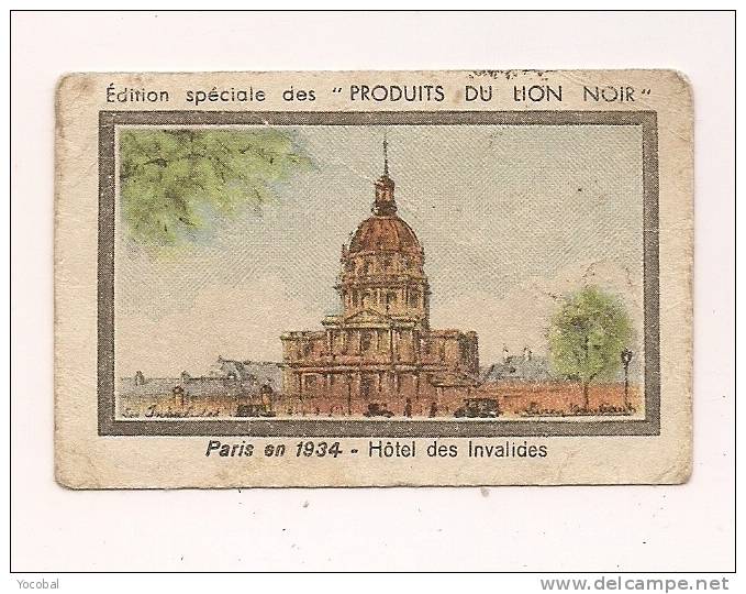 Chromo , Bon Point , édition Spéciale LION NOIR , Paris En 1934 , Hôtel Des Invalides - Otros & Sin Clasificación