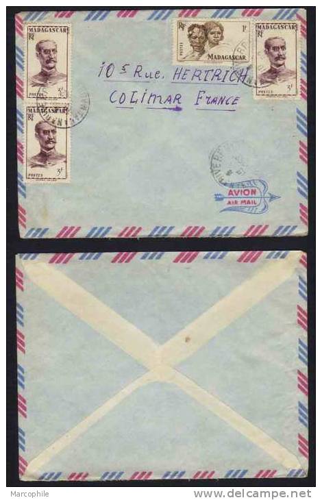 MADAGASCAR - TANANARIVE  / 1952 LETTRE AVION POUR LA FRANCE (ref 3234) - Storia Postale