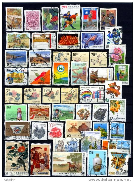 China Taiwan, Lot Of 51 (o) Used Stamps - Lots & Serien