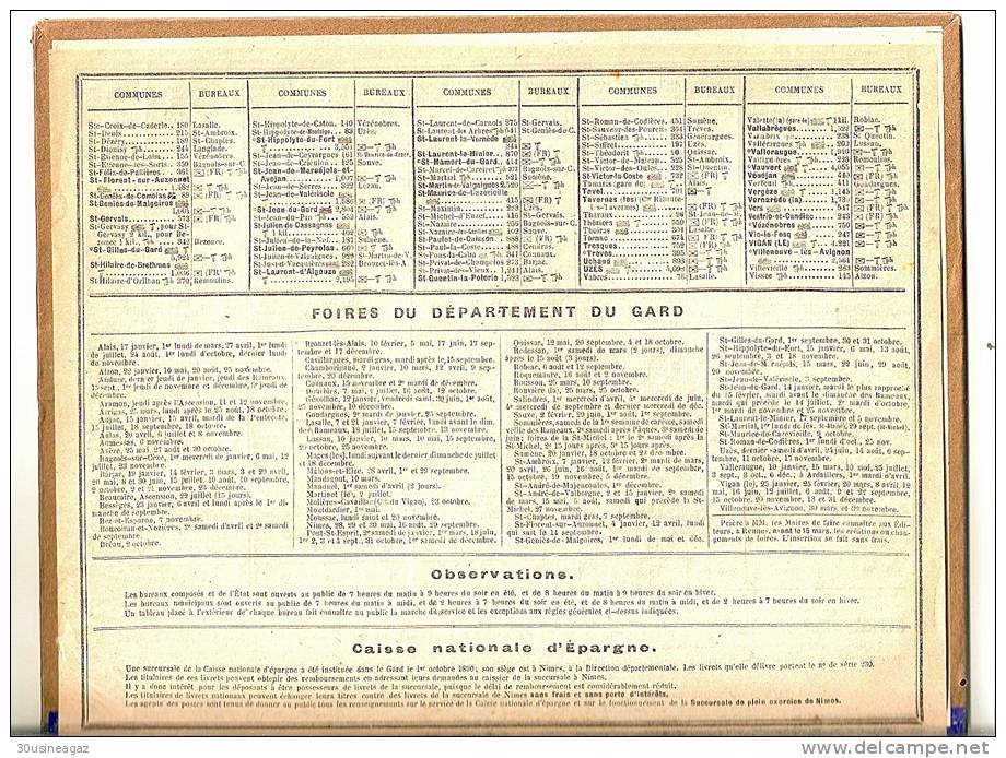 Calendrier, Almanach Des Postes  PTT 1923 La Recolte Des Figues De Barbarie, 30 Gard. - Formato Grande : 1921-40