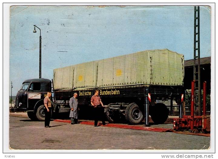 Postcard - Truck, Deutsche Bundesbahn    (V 13921) - Trucks, Vans &  Lorries
