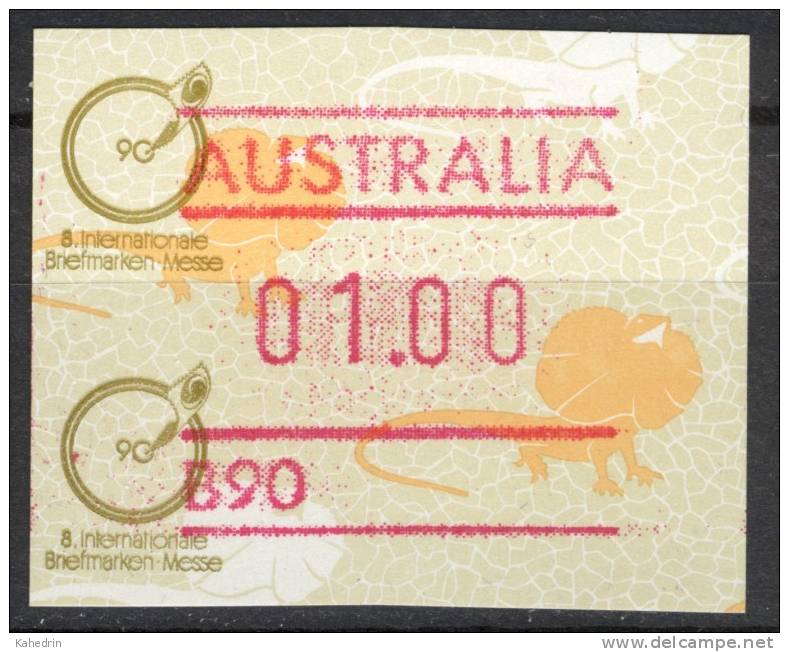 Australia 1990, Frama - Labels - Frill-necked Lizard - Exhibition - 8. Internationale Briefmarken Messe **, MNH - Nuovi