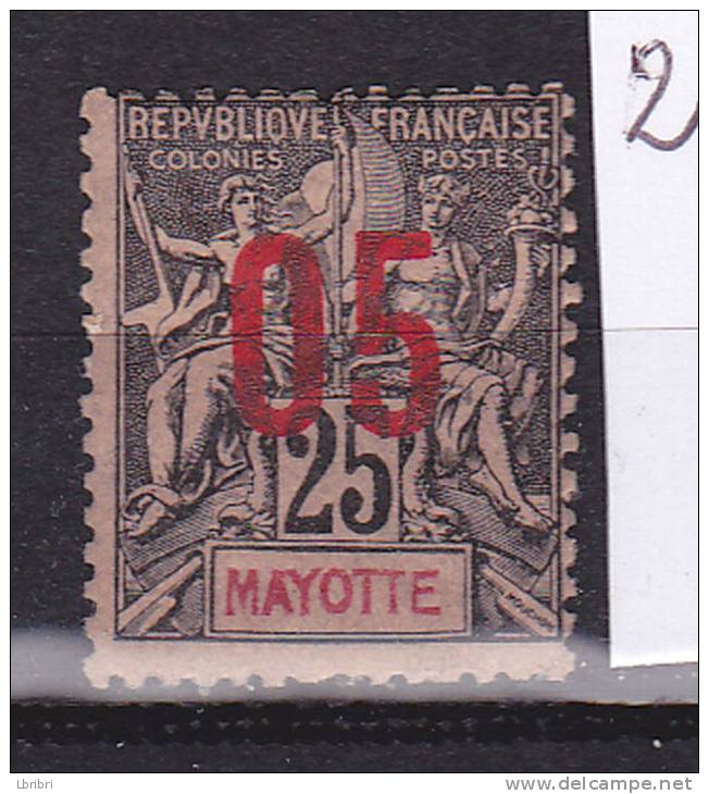 MAYOTTE N° 25  05 SUR 20C TYPE GROUPE ALLEGORIQUE NEUF AVEC CHARNIERE - Other & Unclassified