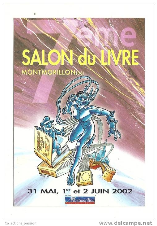 Cp, Bourses Et Salons De Collections, Salon Du Livre 2002 - Montmorillon (86) - Bourses & Salons De Collections