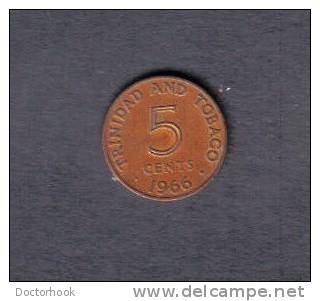 TRINIDAD &amp; TOBAGO   5  CENTS  1966 (KM # 2) - Trinidad & Tobago