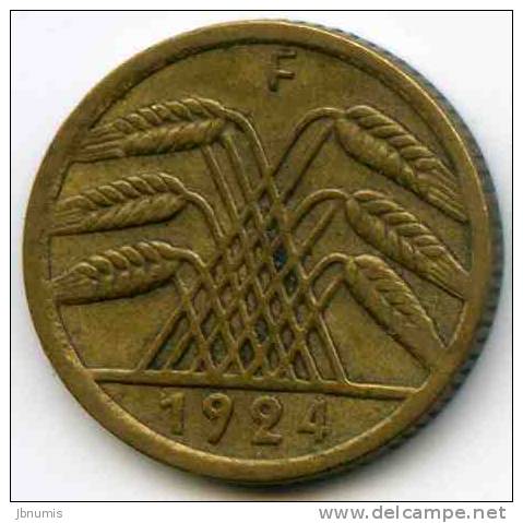 Allemagne Germany 5 Rentenpfennig 1924 F J 308 KM 32 - 5 Rentenpfennig & 5 Reichspfennig