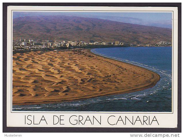 Spain PPC Isla De Gran Canaria Sand-dunes Dunas Dünen Sent 1988 To Denmark - Sonstige & Ohne Zuordnung