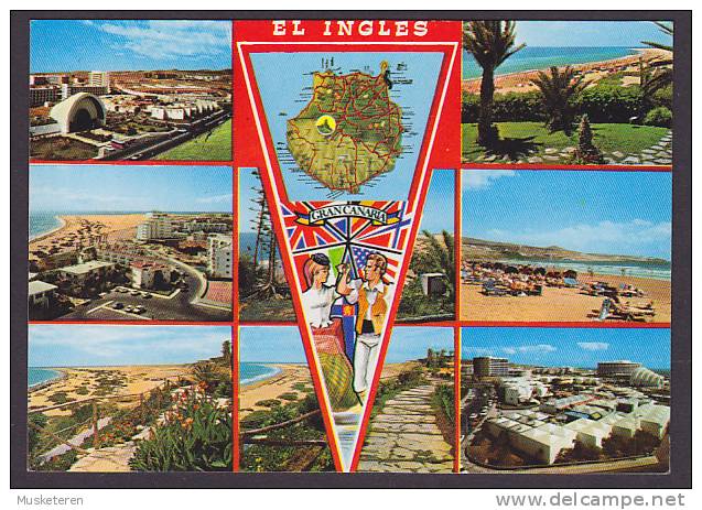 Spain PPC Gran Canaria Souvenirs Playa Del Ingles Sent 1986 To Denmark - Sonstige & Ohne Zuordnung