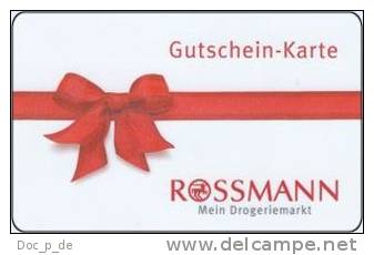 Germany - Carte Cadeau - Gift Card - Geschenkkarte - Rossmann Drogerie - Gift Cards