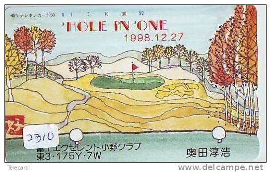 Télécarte Japon * TELEFONKARTE JAPAN * GOLF  * (2310) HOLE IN ONE *  SPORT * PHONECARD * - Sport