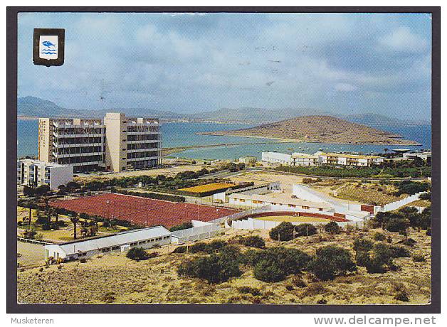 Spain PPC No. 35 Ma Manga Mar Menor Catagena (Murcia) Sports County And Bull-Ring Sent 1976 To Denmark - Murcia