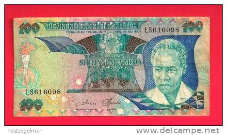 TANZANIA 1977,  Banknote,  Used VF ,  100  Shilingi Nr. 8 - Tanzanie