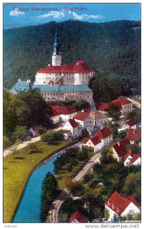 Schöne Ak Schloss WEESENSTEIN 1917 - Weesenstein A. D. Mueglitz