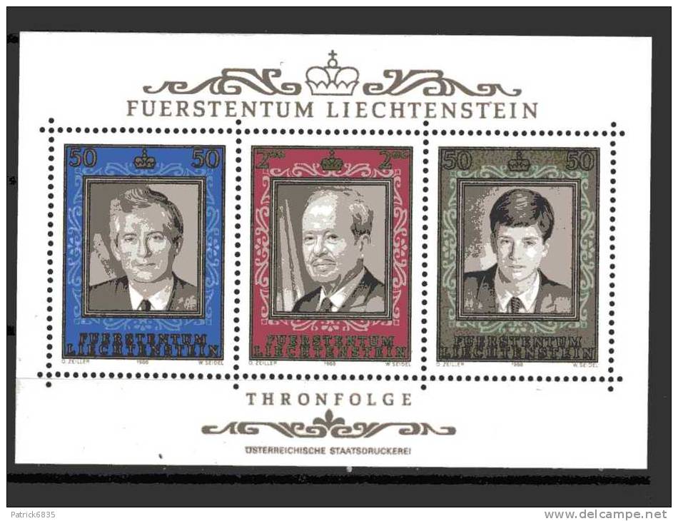 Liechtenstein** - 1988 - Cinquantenario Del Regno Del Principe Francesco Giuseppe II - Blocks & Sheetlets & Panes