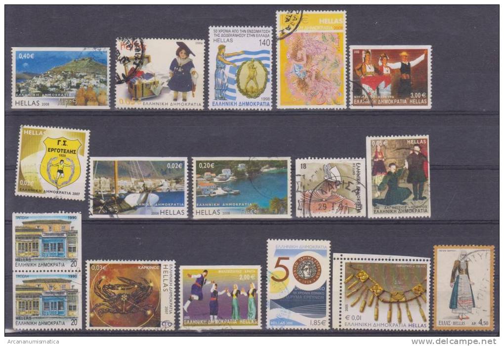 Lote De Sellos Usados / Lot Of Used Stamps  "GRECIA  GREECE"   S-1241 - Collezioni